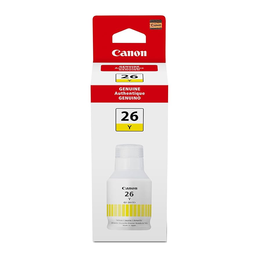 Amazon.com: Canon GI-26 Genuine Pigment Yellow Ink Bottle